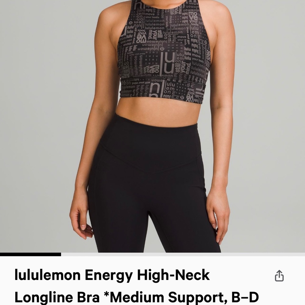 Lululemon High Neck Energy Bra size 8